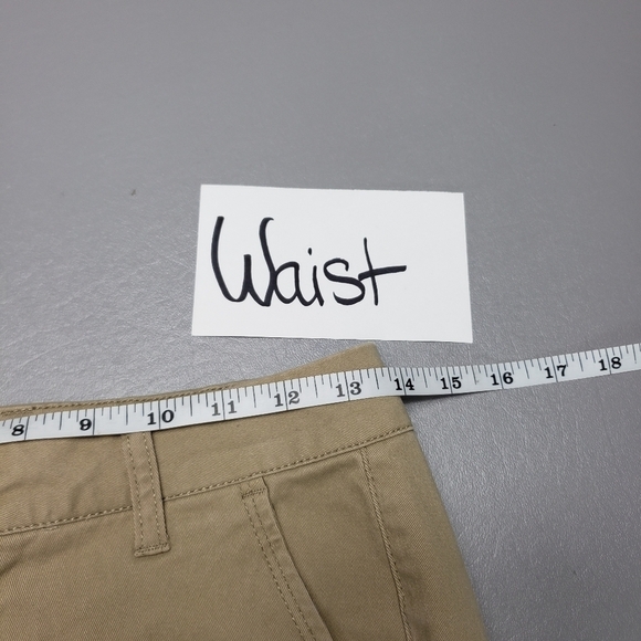 Aeropostale skinny dark tan khakis uniform pants women's size 0 - Picture 8 of 11